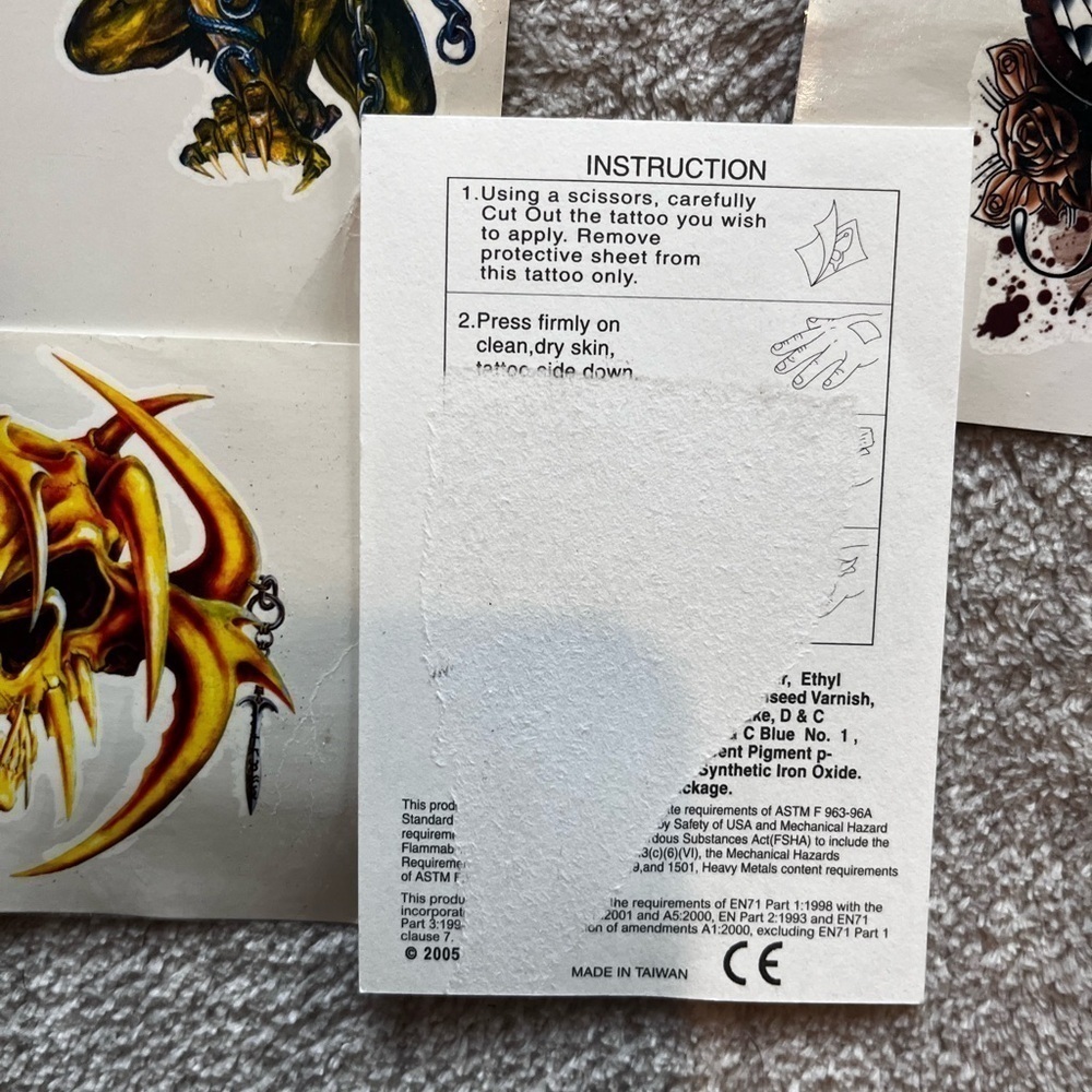 Vintage Temporary Tattoos and Vintage sticker lot (Spongebob, Hulk, etc) - Picture 10 of 13